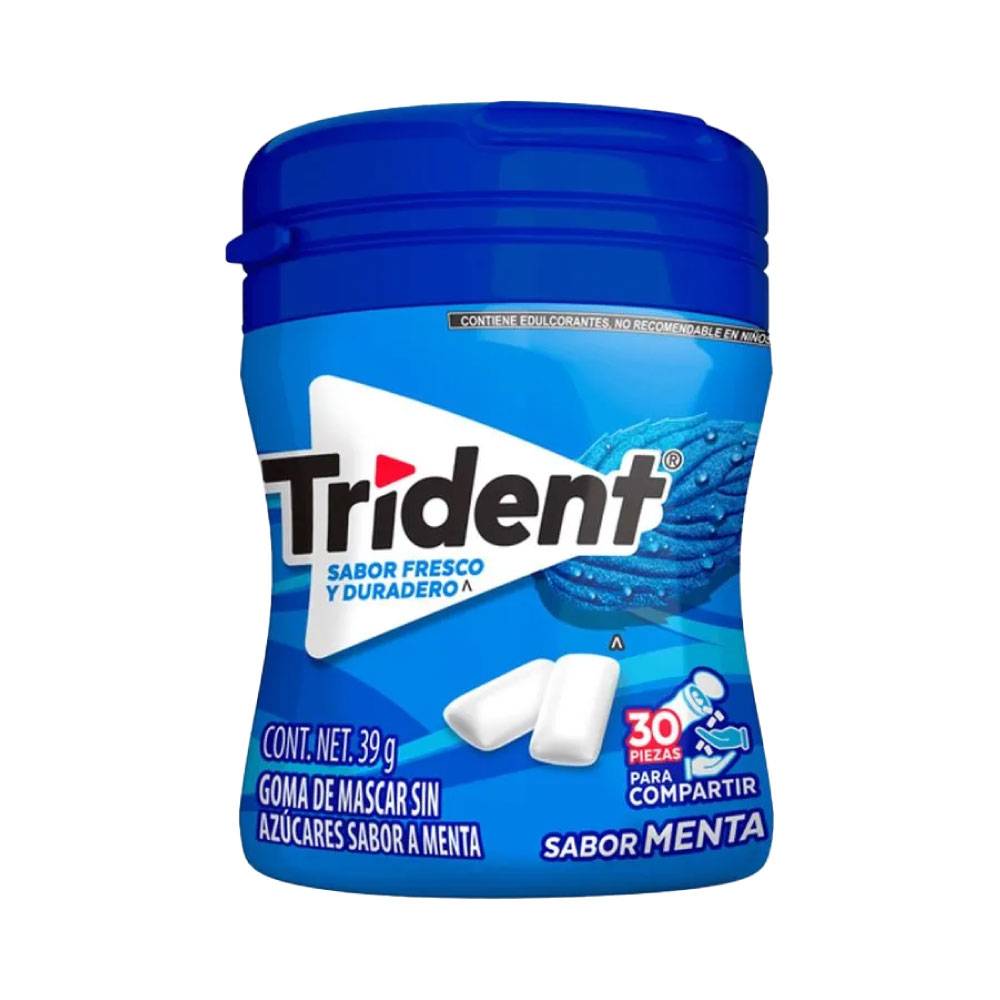 TRIDENT 30S MENTA BOTELLA 39 GR