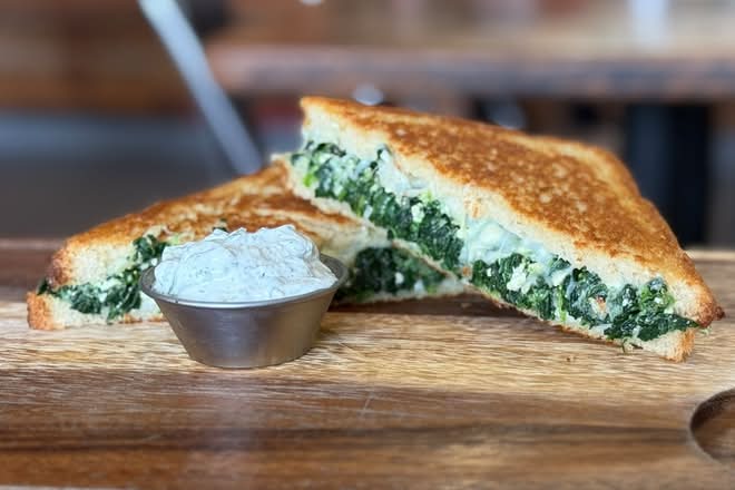 Spanakopita Grilled Cheese