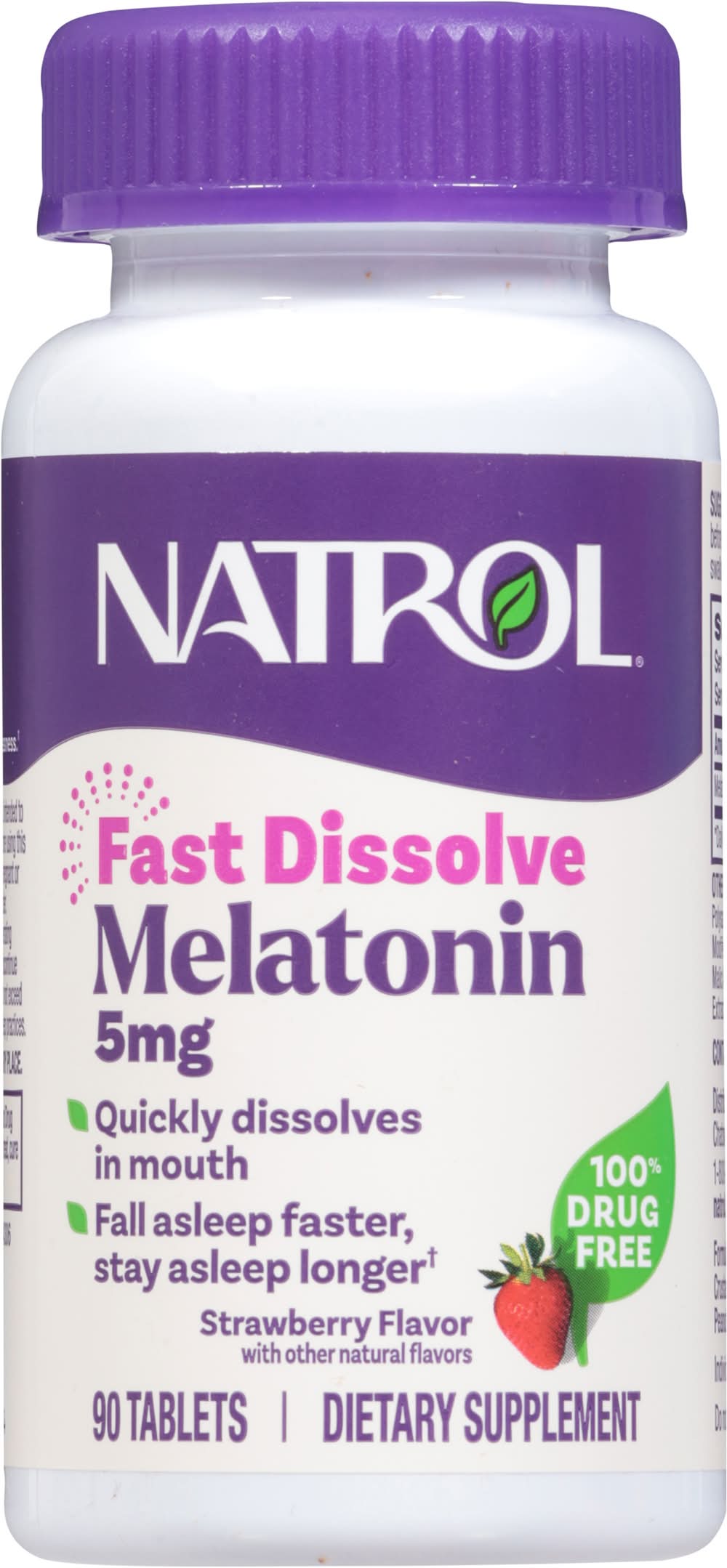 Natrol Melatonin Sleep Supplement Tablets, Strawberry (90 ct)