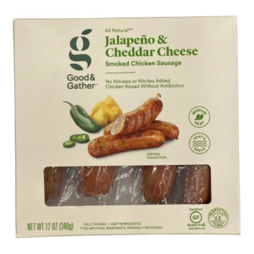 Good & Gather Jalapeno & Cheddar Cheese Smoked Chicken Sausage (12 oz)