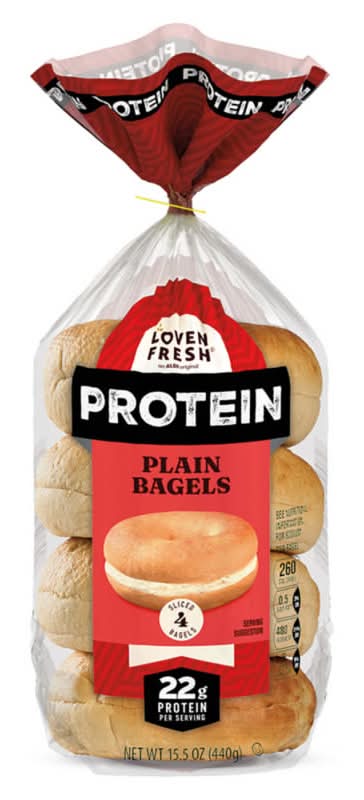 L'oven Fresh Plain Protein Bagels