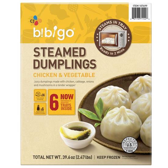Bibigo Steamed Chicken & Veggie Dumplings (6 ct)