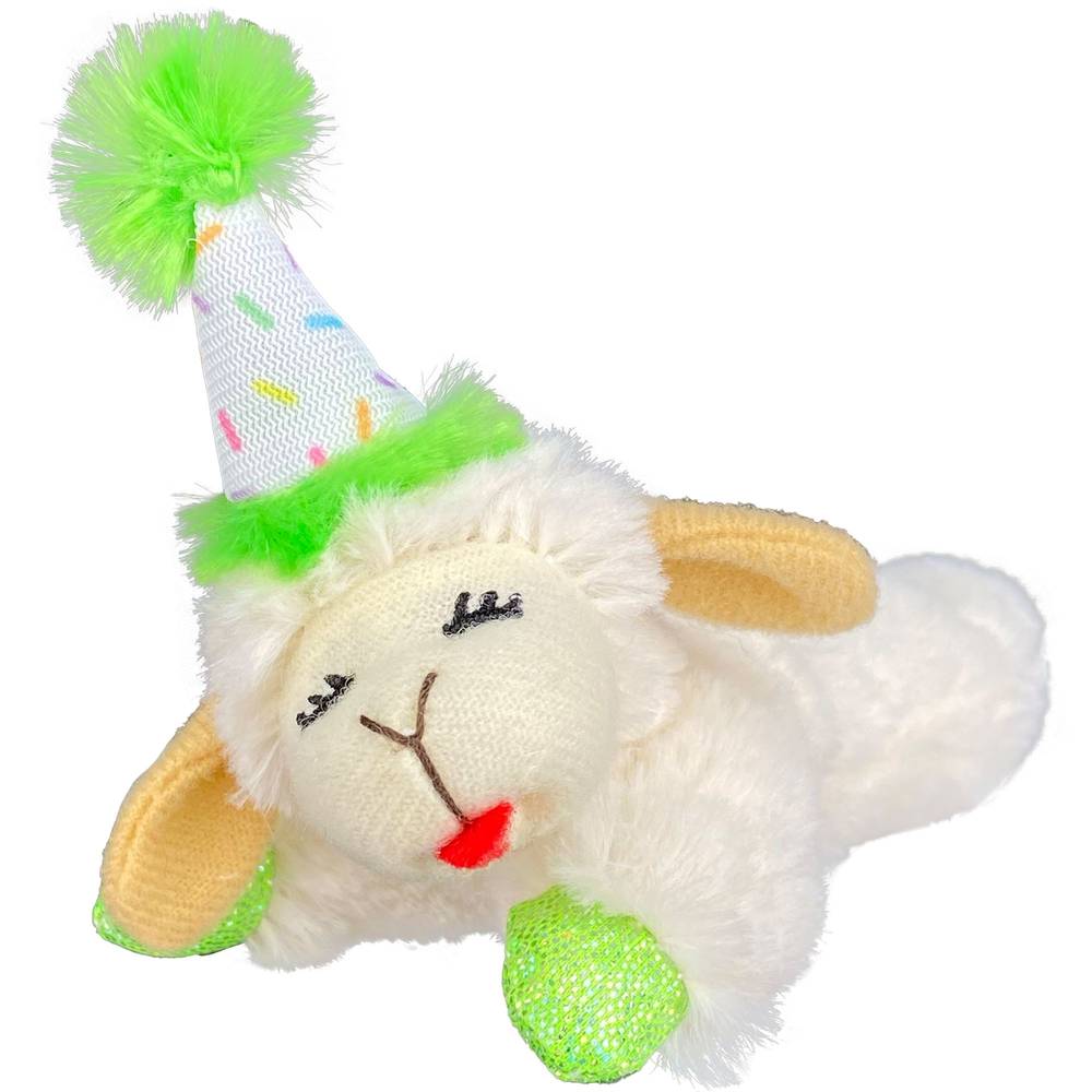 Multipet® Birthday Lamb Chop Cat Toy (Color: Green)
