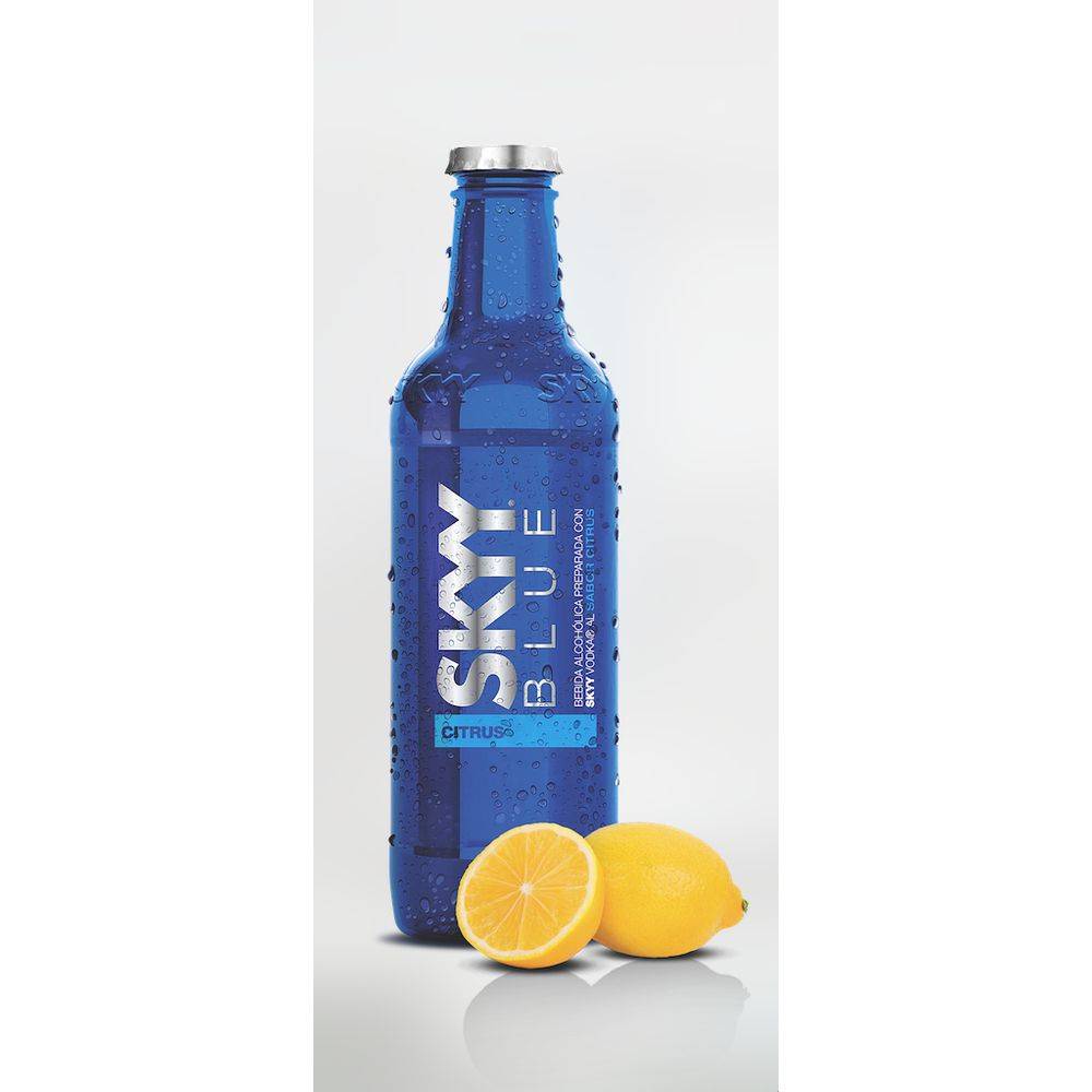 Skyy bebida preparada con vodka blue citrus (botella 275 ml)