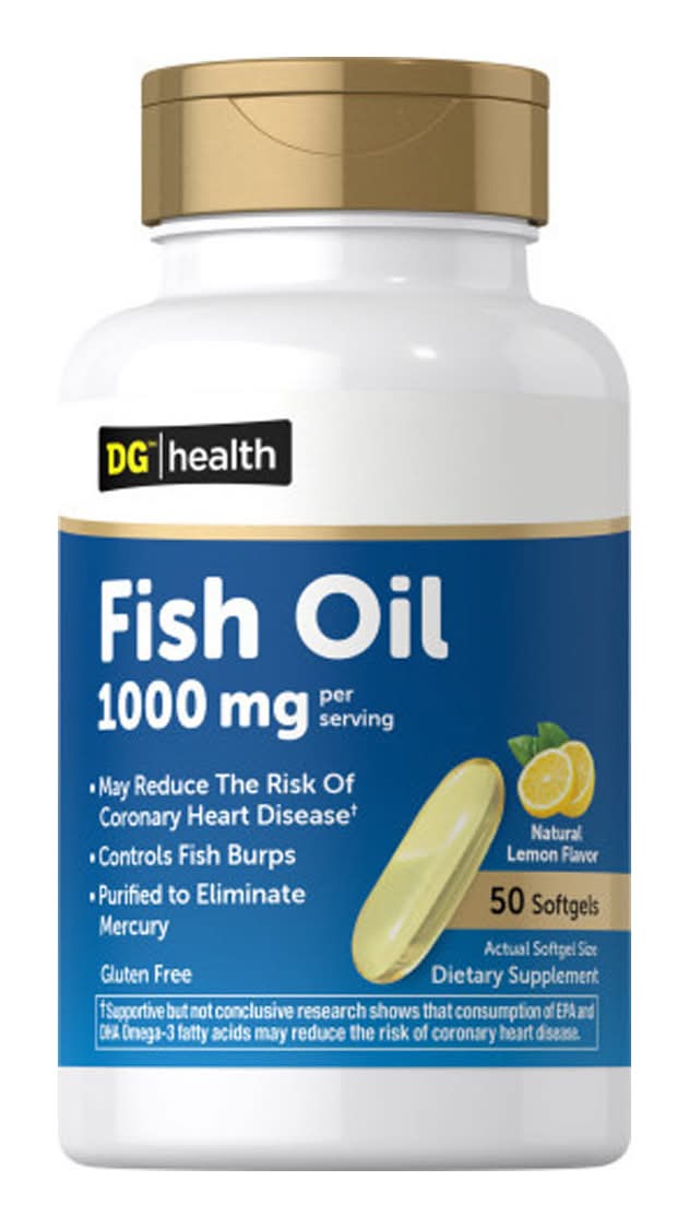 Dg Health Fish Oil 1000 Mg Softgels 50 Ct