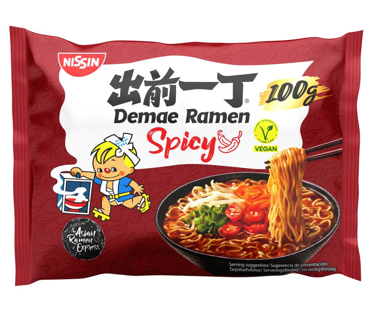 Nissin Demae Ramen Spicy Flavour Noodles 100G