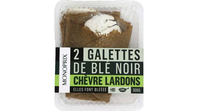 Monoprix - Galettes blé noir chèvre lardons