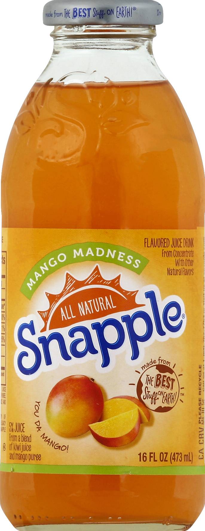 Snapple Juice Drink (16 fl oz) (mango madness)