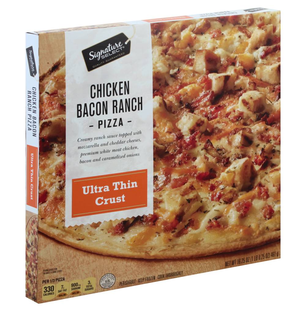 Signature Select Pizza Thin Crust Chicken Bacon Ranch (16.25 lbs ...