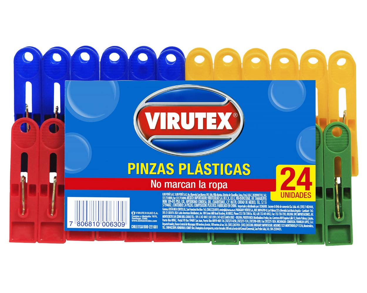 Virutex pinzas para ropa (24 u)