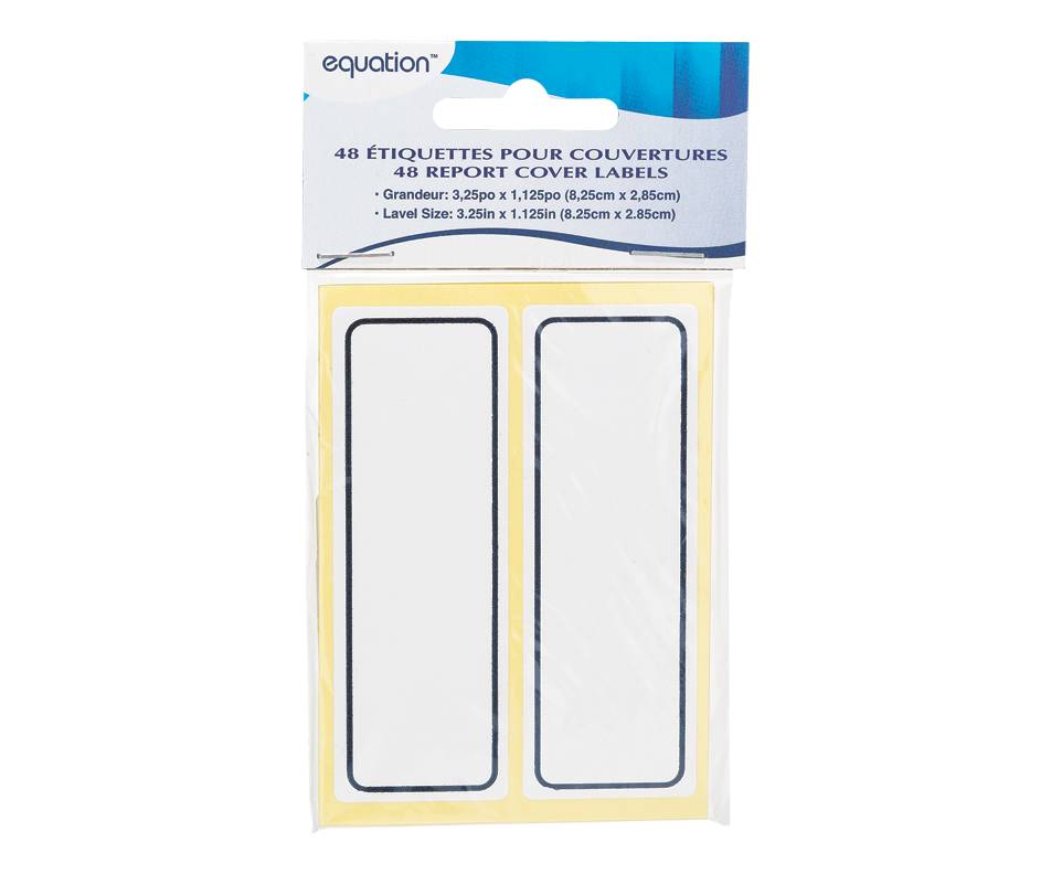 Equation étiquettes pour couvertures (48 unités) - report cover labels (48 units)