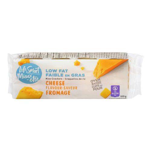 Life smart craquelins de riz au fromage faibles en gras (100g) - low fat cheese rice crackers (100 g)