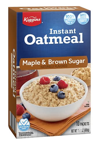Kiggins Maple Brown Sugar Instant Oatmeal