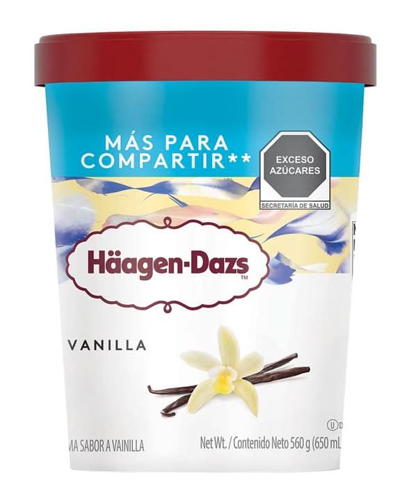 Häagen-Dazs · Helado de crema, vainilla (650 ml)