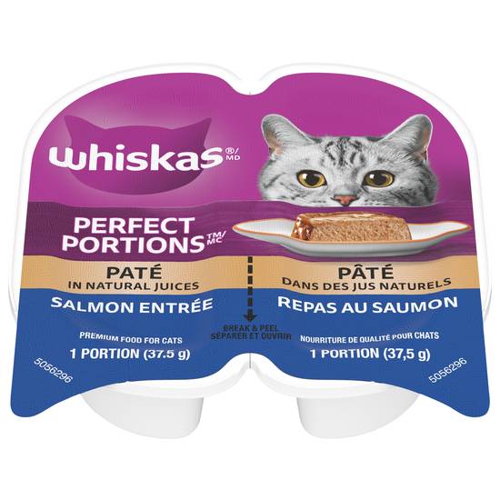 Whiskas Perfect Portions Pate Premium Food For Cats in Natural Juices (2 ct)