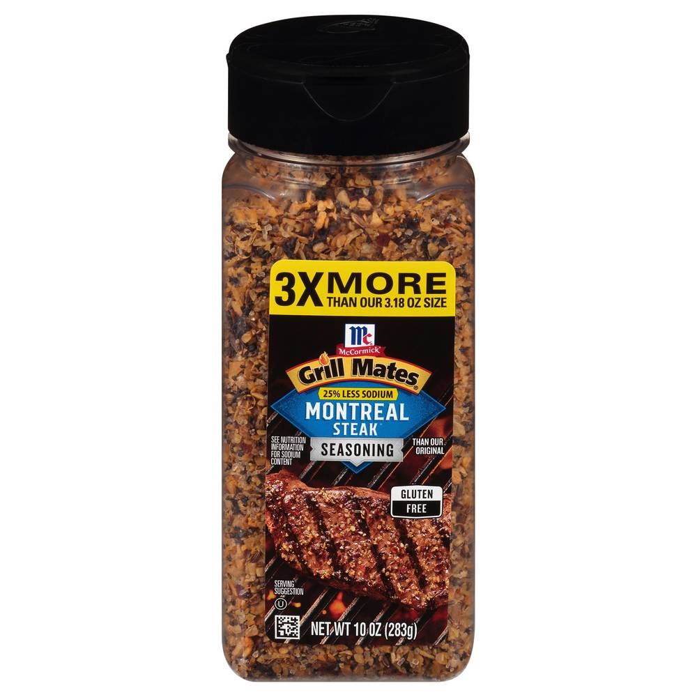 Mccormick Grill Mates 25% Less Sodium Montreal Steak Seasoning