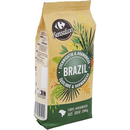 Carrefour Sensation - Café moulu pur arabica brazil (250 g)