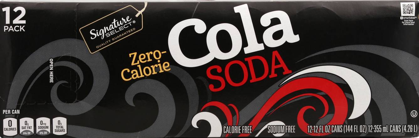 Signature Select Zero Calorie Cola Soda (12 x 12 fl oz)
