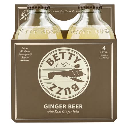 Betty Buzz Non-Alcoholic Ginger Beer (4 x 9 fl oz)