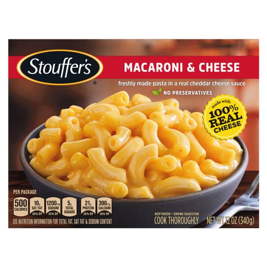 Order Stouffer's Frozen Macaroni & Cheese Meal 12oz food online from Everyday Needs by Gopuff store, New Haven on bringmethat.com