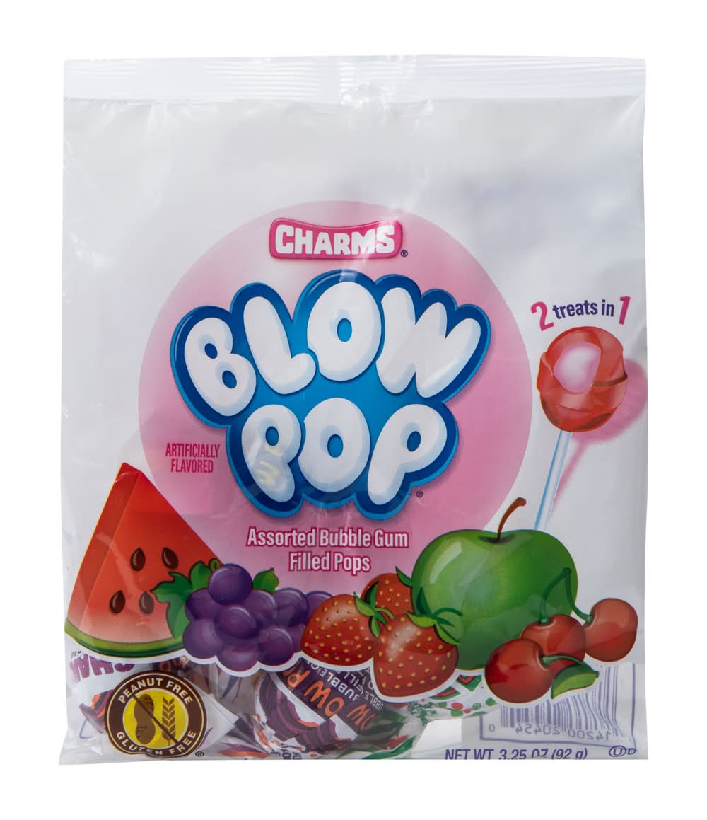 Charms® Bag Blow Pop® Bubble Gum Filled Pops 3.25oz