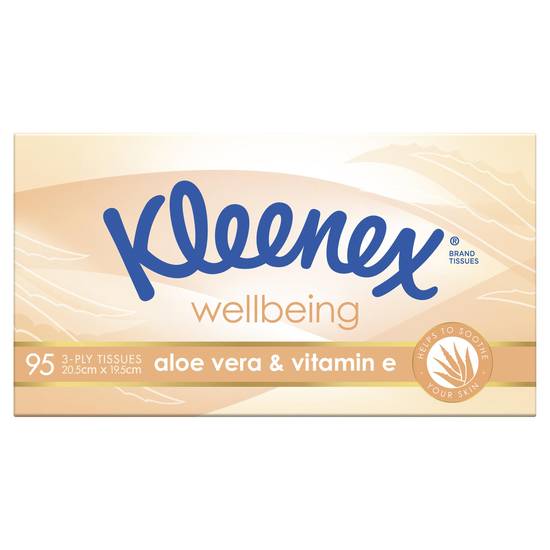 Kleenex Aloe Vera & Vitamin E Facial Tissues 3-ply 95 Sheets (1 Pack)