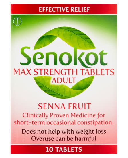 Senokot Max Strength Tablets Adult Senna Fruit Tablets (0.48oz)