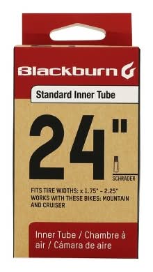 Blackburn Standard Bike Inner Tube, 24 in, Black