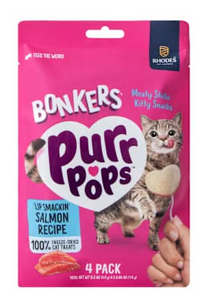 Bonkers™ Purr Pops™ Salmon Meat Stick 4-Pack Salmon
