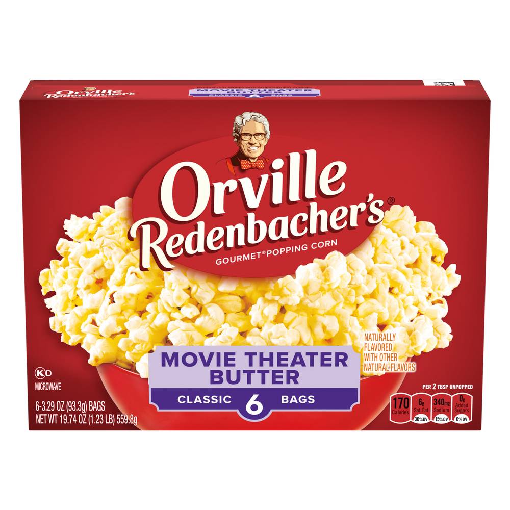 Orville Redenbacher's Gourmet Popping Corn, Movie Theater Butter (3.29 oz, 6 ct)