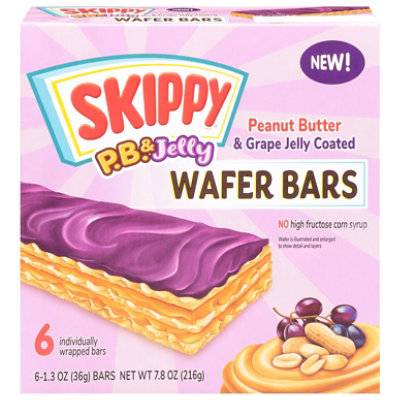 Skippy Wafer Bars (6 ct) (peanut butter & grape jelly coated)
