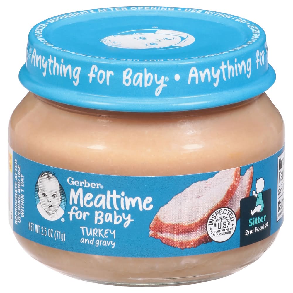 Gerber Mealtime For Baby Sitter Turkey and Gravy 2nd Foods (2.5 oz)