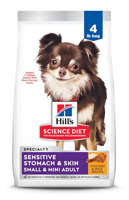 Hill's Science Diet Adult Sensitive Stomach & Skin Small & Mini Chicken Recipe Dry Dog Food, 4 lbs.