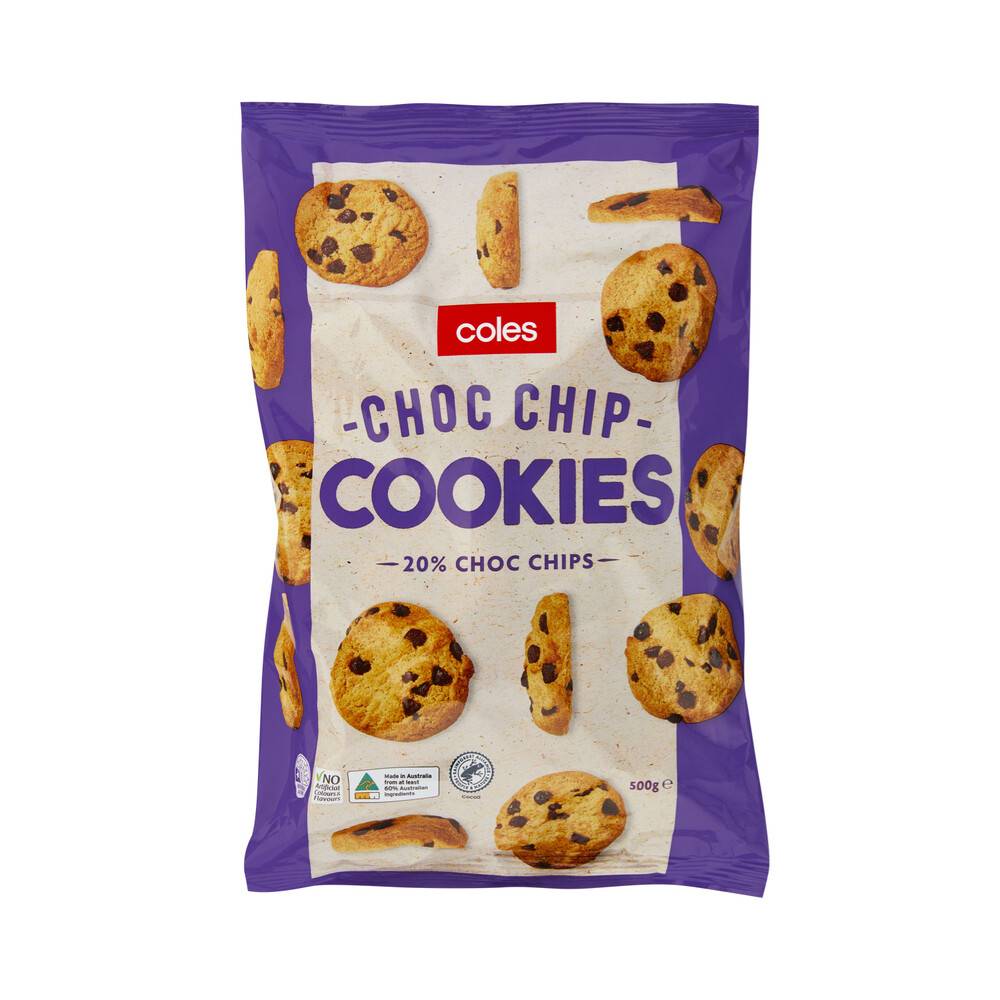 Coles Cookies Chocolate Chip 500g