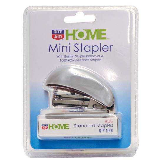 Rite Aid Home Office Mini Stapler With Built In Staple Remover 1000 Standard Staples (1 ct)