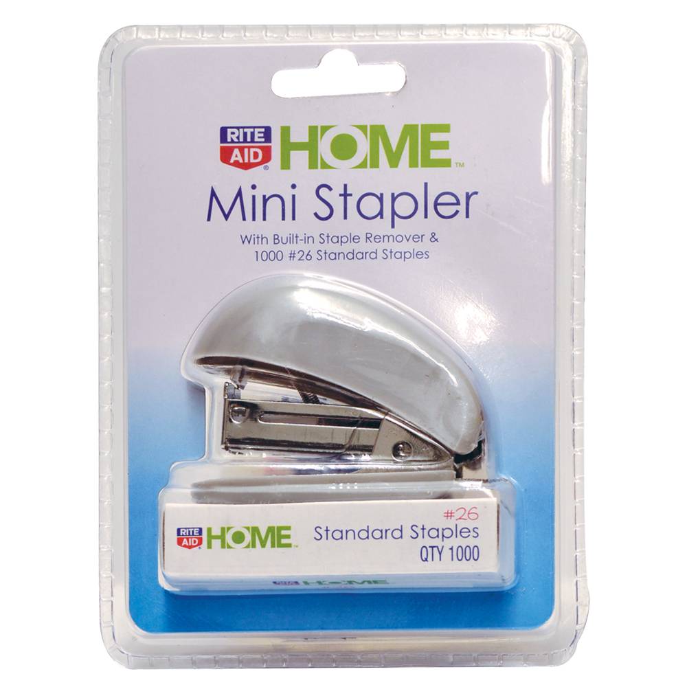 Rite Aid Home Office Mini Stapler With Built in Staple Remover