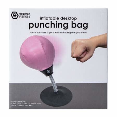 Series-8 Fitness™ Inflatable Desktop Punching Bag Pink