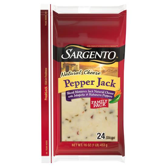 Sargento Srgnto Cheese Pppr Jack With Hbnro Slic (24 ct)