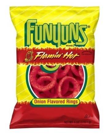 Funyuns Onion Flavored Rings Flamin' Hot Flavored 2.125 Oz