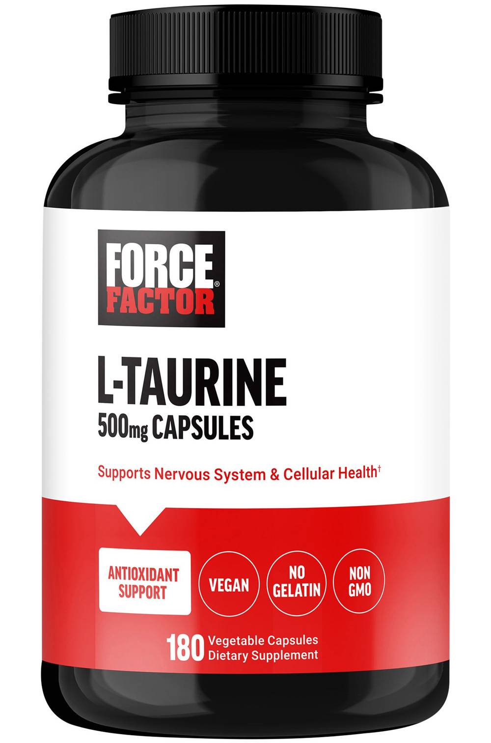 Force Factor L-Taurine Supports Nervous System Capsules (180 ct)