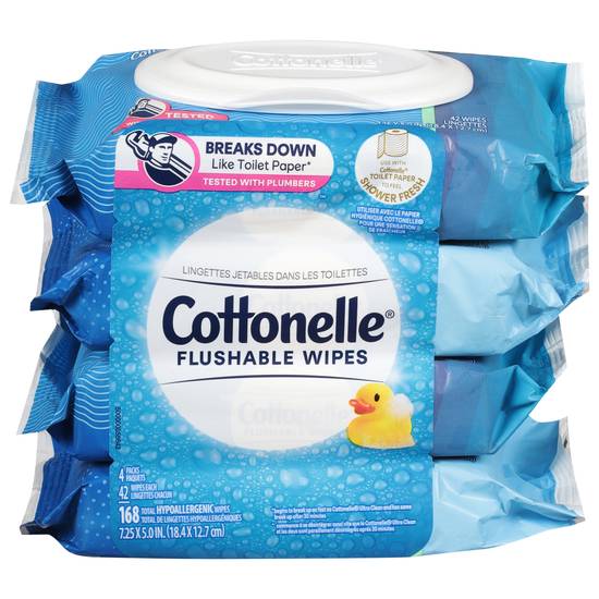 Cottonelle Flushable Superior Clean Wet Wipes (4 ct)