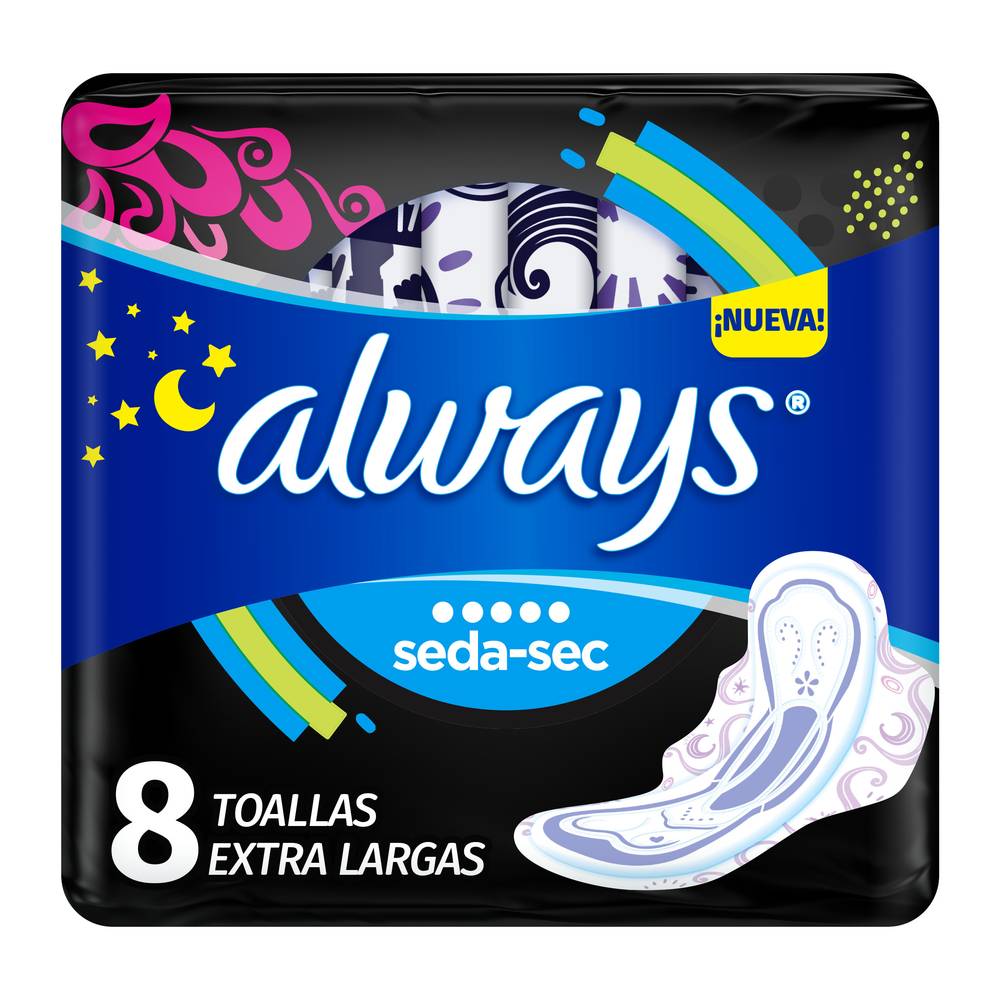 Always · Toallas femeninas noches tranquilas con alas (300 g)