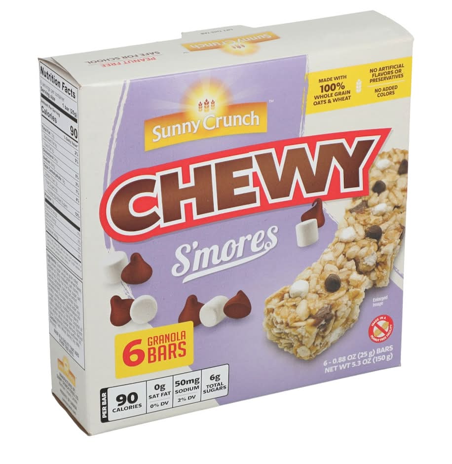 Sunny Crunch Chewy Granola Bars, S'mores (6 x 0.88 oz)