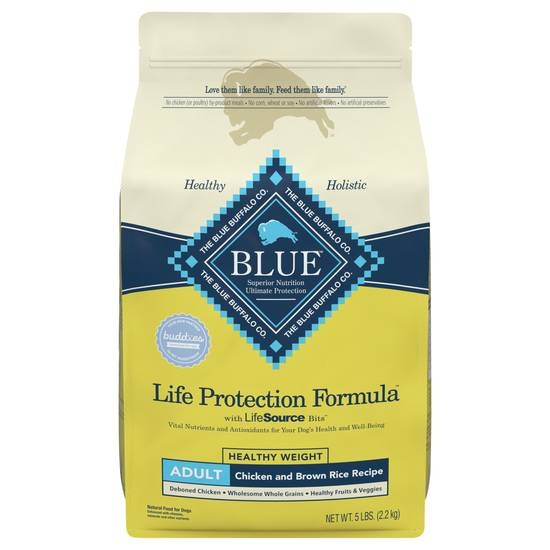 Blue Buffalo Chicken & Brown Rice Recipe Adult Dog Food (5 lb)