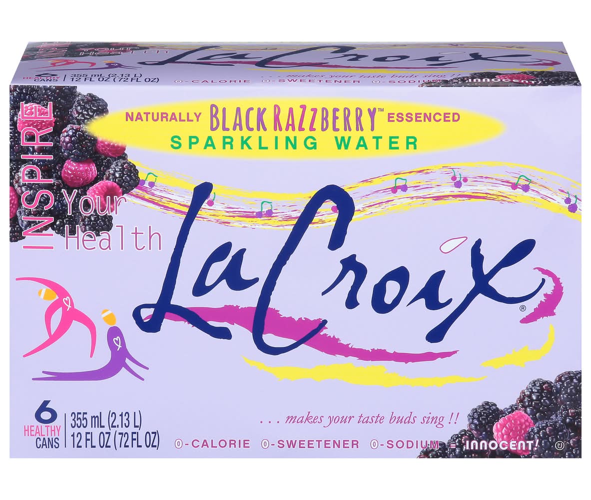 La Croix Sparkling Water, Black Razzberry (6 x 12 fl oz)