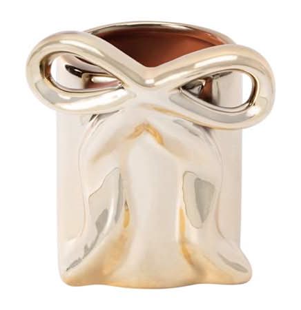 Novelty Pen Holder Gold Bow
