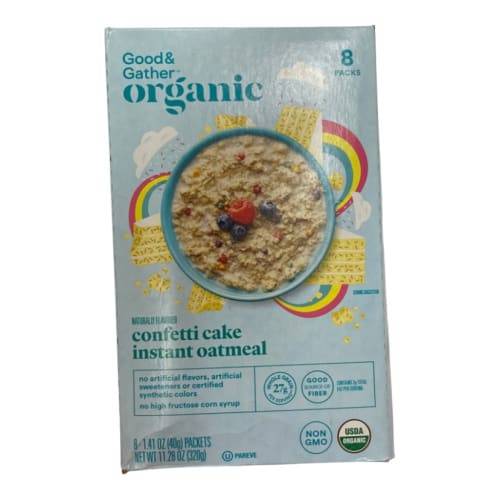 Organic Confetti Cake Naturally Flavored Instant Oatmeal - 8oz - Good & Gather™