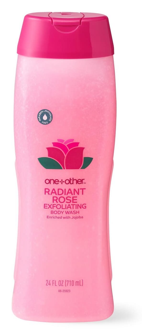 One+Other Exfoliating Body Wash, Radiant Rose (24 fl oz)