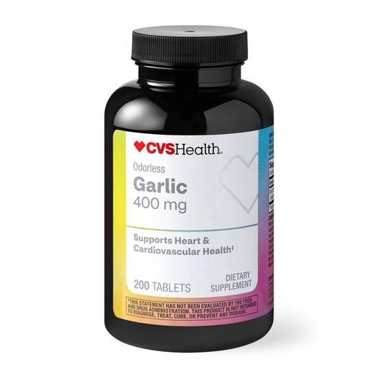 CVS Health Odorless Garlic Tablets, 200 CT