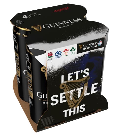 Guinness Draught Stout Beer (4 x 440ml)